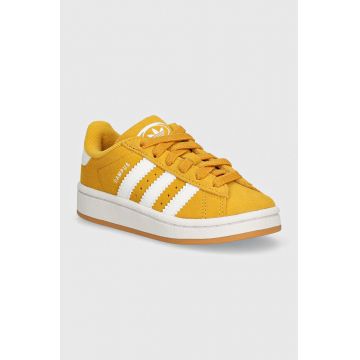 adidas Originals sneakers de piele întoarsă pentru copii CAMPUS 00s EL C culoarea galben, JH6327