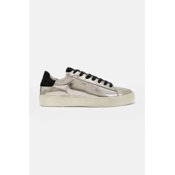 AllSaints sneakers din piele Shana Metallic Sneaker culoarea argintiu, WF542X