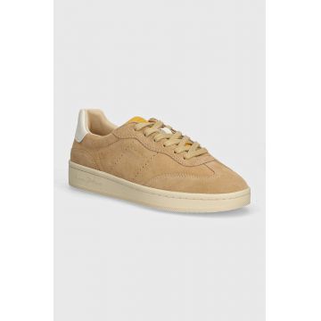 Gant sneakers din piele intoarsă PREPLA culoarea bej, 29533649 G146