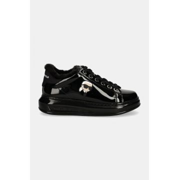 Karl Lagerfeld sneakers din piele KAPRI culoarea negru, KL62531S
