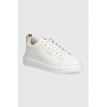 Karl Lagerfeld sneakers din piele KAPRI MENS culoarea alb, KL52514A