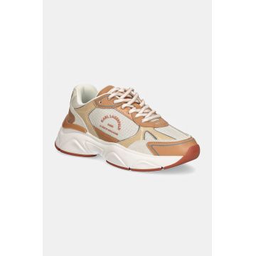 Karl Lagerfeld sneakers KOMET culoarea bej, KL65638