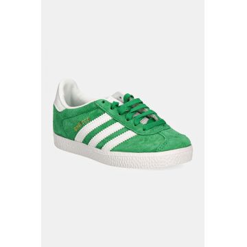 adidas Originals sneakers pentru copii GAZELLE C culoarea verde, IH9910