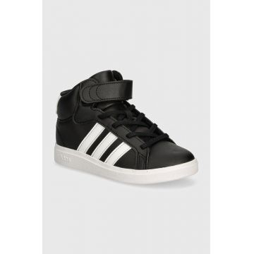 adidas sneakers pentru copii GRAND COURT MID culoarea negru, IE3863