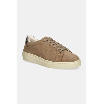 Gant sneakers din piele intoarsă Julice culoarea bej, 29533718 G188