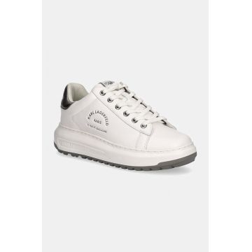 Karl Lagerfeld sneakers din piele KAPRI culoarea alb, KL67538