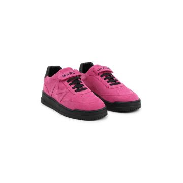 Marc Jacobs sneakers de piele întoarsă pentru copii culoarea violet, W60383