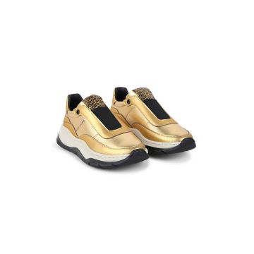 Marc Jacobs teniși din piele copii culoarea auriu, W60375