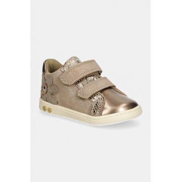 Primigi sneakers de piele întoarsă pentru copii culoarea maro, PLK 69025
