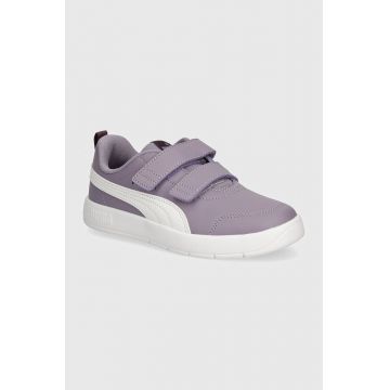 Puma sneakers pentru copii Courtflex V3 culoarea violet, 397642