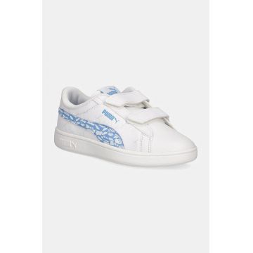 Puma sneakers pentru copii Smash 3.0 L Icy Monster culoarea alb, 397989