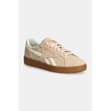 Reebok Classic sneakers din piele intoarsă Club C Grounds Uk culoarea portocaliu, 100208146