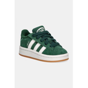 adidas Originals sneakers de piele întoarsă pentru copii CAMPUS 00s CF EL culoarea verde, JI4333