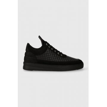 Filling Pieces sneakers din piele Low top Quilted culoarea negru