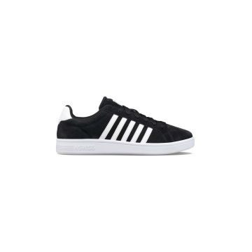 K-Swiss sneakers din piele COURT TIEBREAK SDE culoarea negru, 07012.002.M