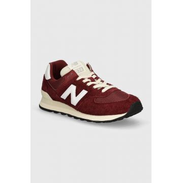 New Balance sneakers 574 culoarea bordo, U574RBK
