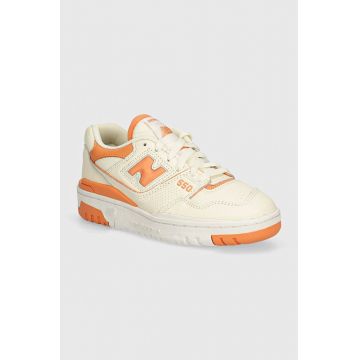 New Balance sneakers din piele 550 culoarea bej, BBW550AJ