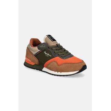 Pepe Jeans sneakers pentru copii LONDON PARK culoarea portocaliu, PBS40006