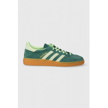adidas Originals sneakers din piele întoarsă Handball Spezial culoarea verde, IE5896