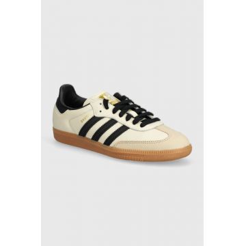 adidas Originals sneakers din piele Samba OG culoarea bej, ID0478