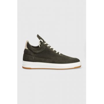 Filling Pieces sneakers din piele întoarsă Low top Ripple Suede culoarea verde, 25122791926