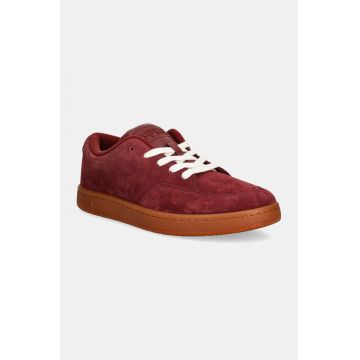 Kenzo sneakers din piele intoarsă Dome Low Top Sneakers culoarea bordo, FD65SN061L56.23
