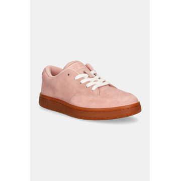 Kenzo sneakers din piele intoarsă Dome Low Top Sneakers culoarea roz, FD62SN061L56.34