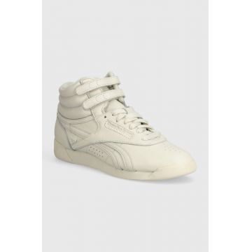 Reebok LTD sneakers din piele Freestyle Hi culoarea bej, RMIA052C99LEA0010303