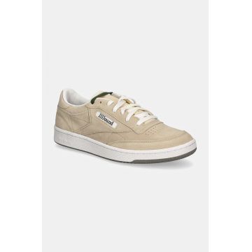 Reebok LTD sneakers din piele intoarsă Club C 85 culoarea bej, RMIA04VC99LEA0036101