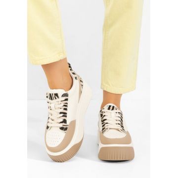 Sneakers cu platformă Alexandrina zebra
