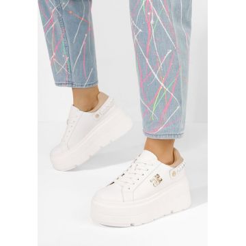 Sneakers cu platformă Blanch albi