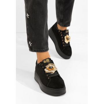 Sneakers cu platformă Nuvina negri