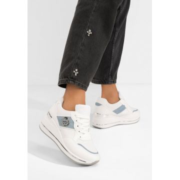 Sneakers cu platforma Paulette albi