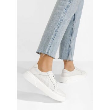 Sneakers dama piele Jenina albi