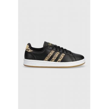 adidas sneakers din piele Grand Court FY8950 culoarea negru FY8950-black