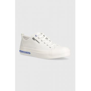 Karl Lagerfeld Jeans tenisi KLJ VULC femei, culoarea alb, KLJ60920