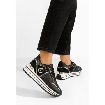 Sneakers cu platformă Eranova negri
