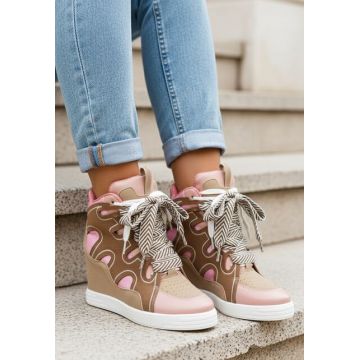 Sneakers dama cu platforma Jessy roz