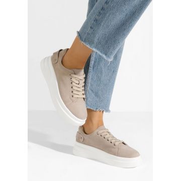 Sneakers dama piele Valonia bej