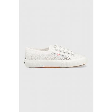 Superga tenisi 2750 MACRAME femei, culoarea alb, S81219W
