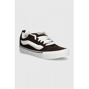 Vans tenisi din piele intoarsa Knu Skool culoarea maro, VN0009QCNWH1