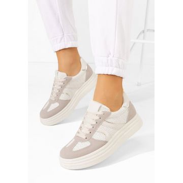 Sneakers cu platforma Dyvina bej