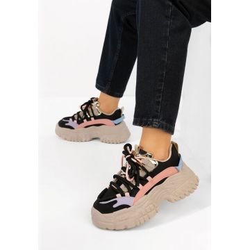 Sneakers cu platforma Elvora negri