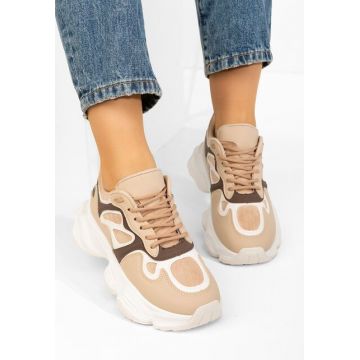 Sneakers cu platformă Glavora bej